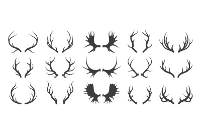 Winter deer antlers
