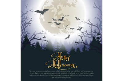 Halloween woods poster