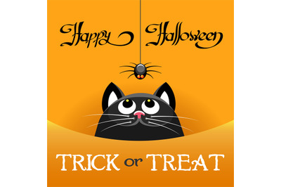 Halloween cat poster
