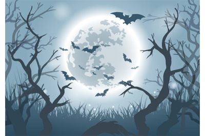Halloween forest background