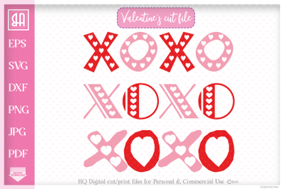 XOX SVG, Valentines Day SVG, Valentine love SVG