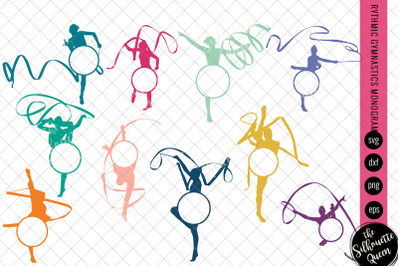 Rythmic Gymnastic Svg Monogram&2C; Circle Frames