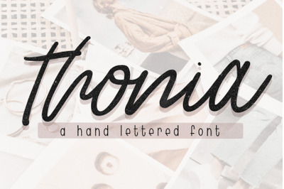 Thonia Hand Lettered Script Font