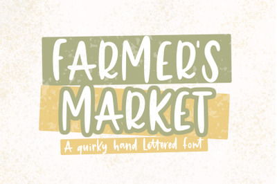 Farmer&#039;s Market Hand Lettered Font