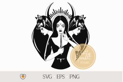 Hecate Goddess svg #4, Witch svg, Witchcraft svg, Gothic cricut svg, p