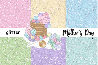 Mother&#039;s Day Pastel Glitter