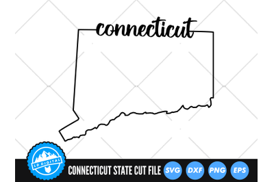 Connecticut SVG | Connecticut Outline | USA States Cut File