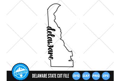 Delaware SVG | Delaware Outline | USA States Cut File