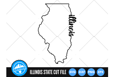 Illinois SVG | Illinois Outline | USA States Cut File