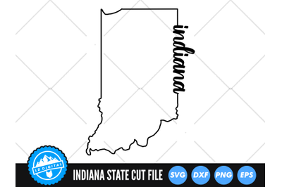 Indiana SVG | Indiana Outline | USA States Cut File