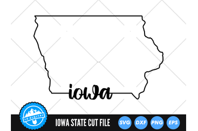 Iowa SVG | Iowa Outline | USA States Cut File