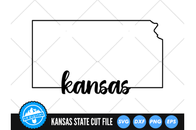 Kansas SVG | Kansas Outline | USA States Cut File