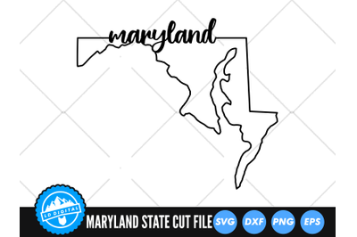 Maryland SVG | Maryland Outline | USA States Cut File