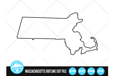 Massachusetts SVG | Massachusetts Outline | USA States Cut File