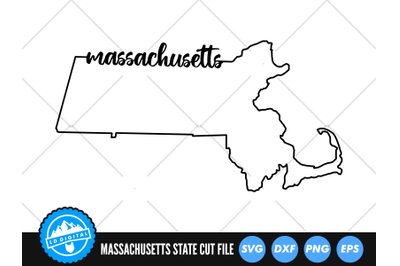 Massachusetts SVG | Massachusetts Outline | USA States Cut File
