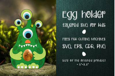 Four - eyed Monster Chocolate Egg Holder Template