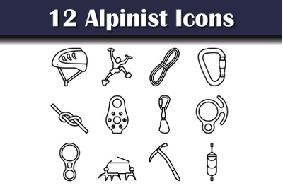 Alpinist Icon Set