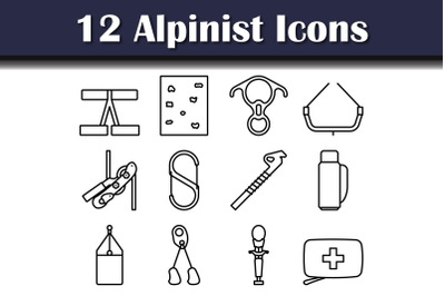 Alpinist Icon Set