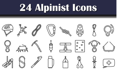 Alpinist Icon Set