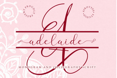 Adelaide Font - Script and Monogram Duo