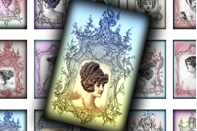 Digital Collage Sheet - Victorian Hairstyles