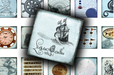 Digital Collage Sheet - Sea Breeze