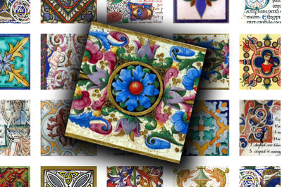 Digital Collage Sheet - Medieval Manuscripts