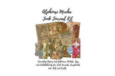 Alphonse Mucha Art Deco Junk Journal Kit