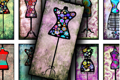 Digital Collage Sheet - Victorian Dress Forms