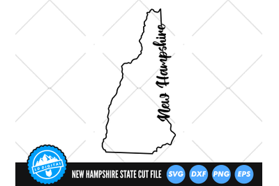 New Hampshire SVG | New Hampshire Outline | USA States Cut File