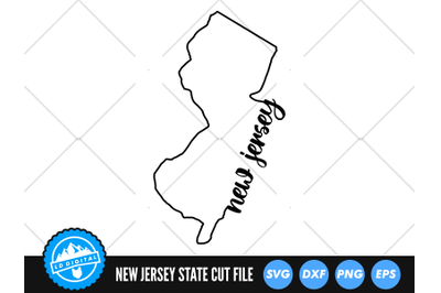 New Jersey SVG | New Jersey Outline | USA States Cut File