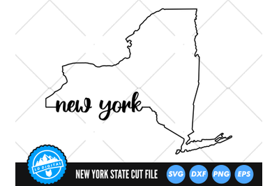 New York SVG | New York Outline | USA States Cut File
