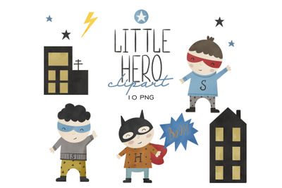 Little superhero clipart PNG, Baby clipart, Hero PNG