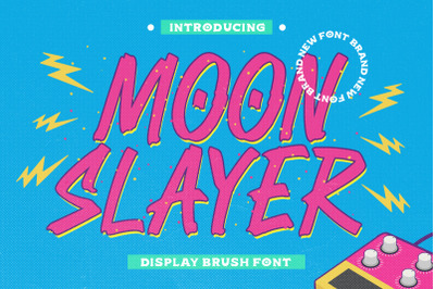 Moon Slayer - Display Brush Font