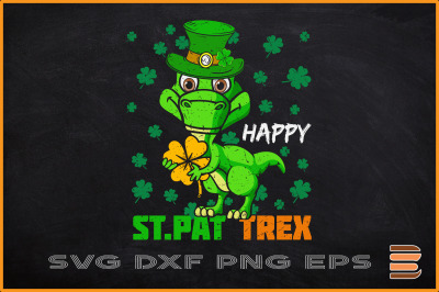 Happy St Pat-Trex Day Dinosaur