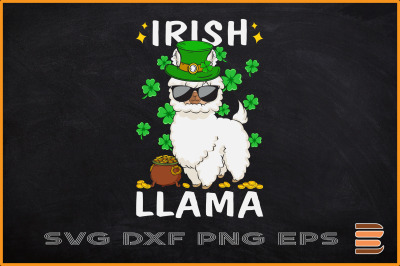 Lucky Irish Llama Shamrock St Patrick