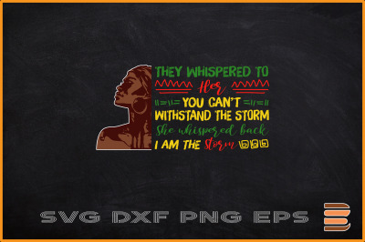 Black History Month Svg Storm Girl