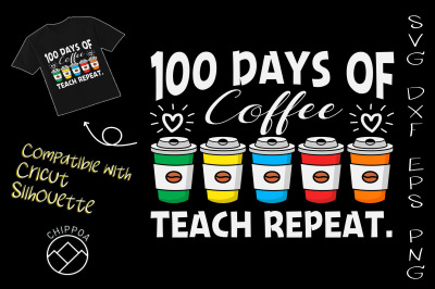 100 Days Coffee Teach Repeat