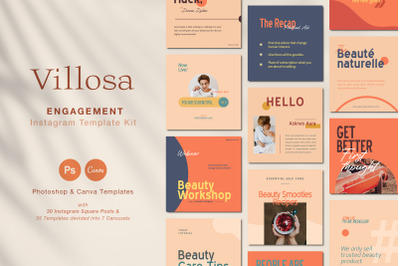 VILLOSA Engagement Instagram Kit | CANVA PS