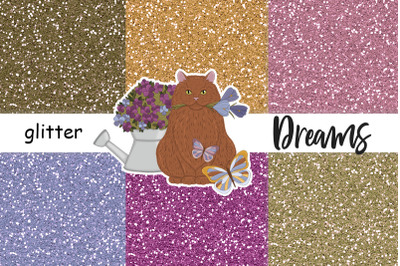 Spring Glitter Paper | Sparkle Background Collection