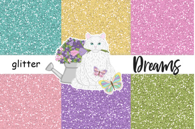 Pastel Sparkle Background | Rainbow Texture Bundle