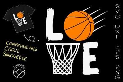 Love Basketball Svg