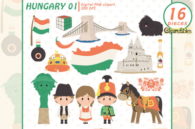 Cute HUNGARY clipart, Traditional hungarian costume