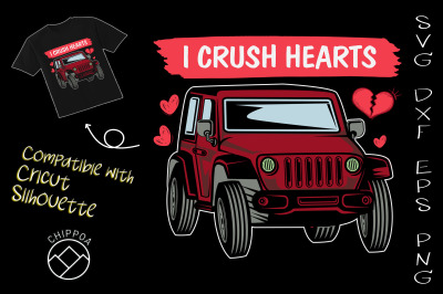 I Crush Hearts Boy Valentine