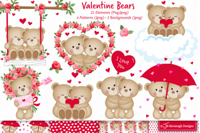 Valentines clipart, Valentines day, Valentine bear C54