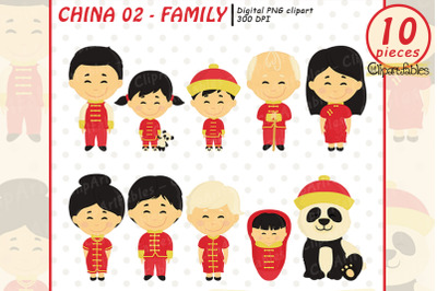 CHINA clipart, Cute chinese family, Sweet Panda clip art