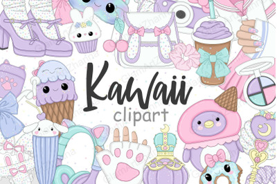 Kawaii Clipart Bundle | Sweet Digital Stickers