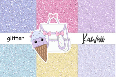 Kawaii Glitter | Pastel Paper Textures