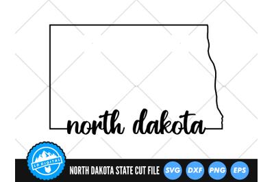 North Dakota SVG | North Dakota Outline | USA States Cut File