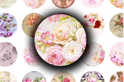 Digital Collage Sheet - Tea Roses